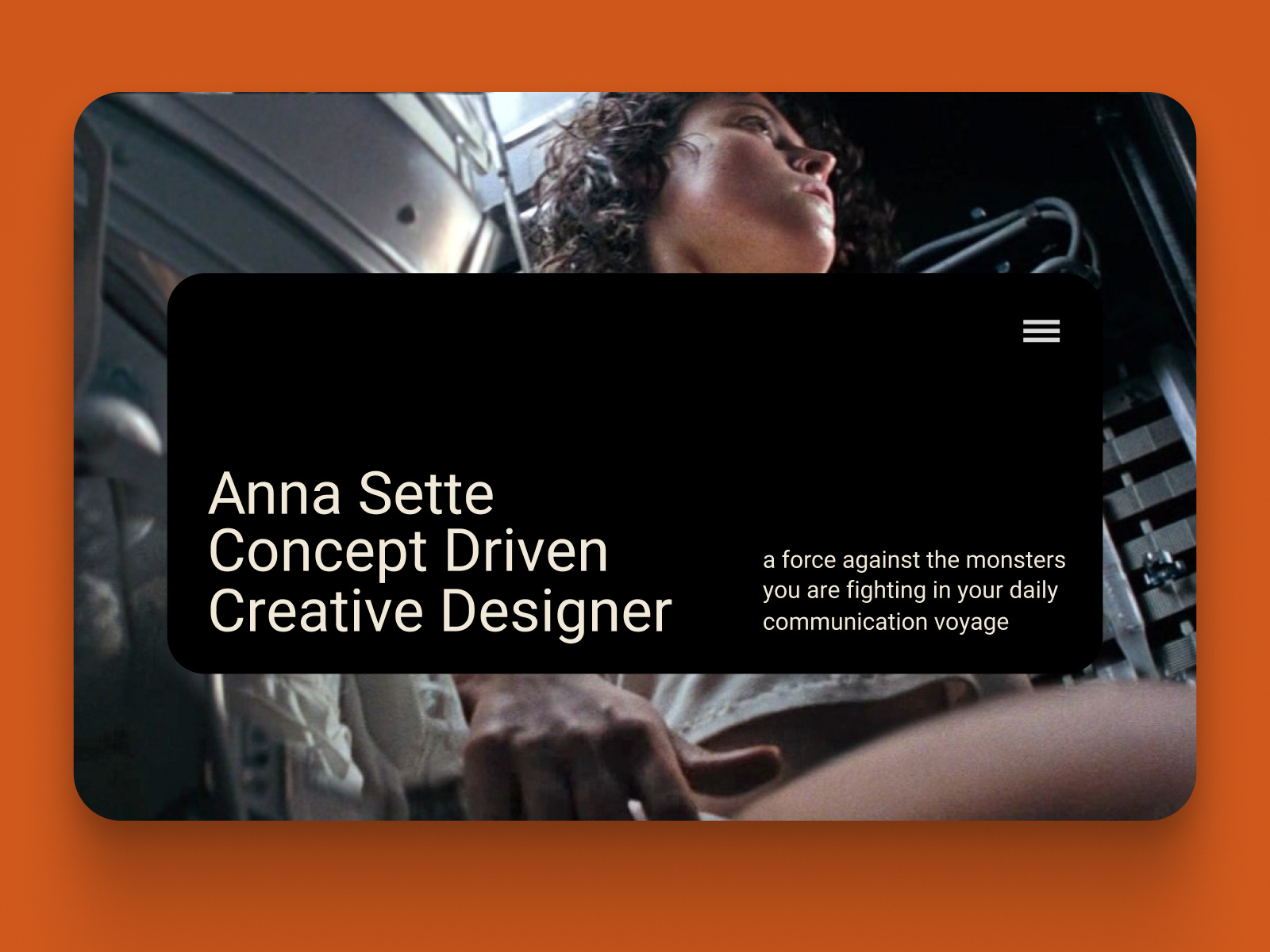 Landing page concept for my (future) portfolio website