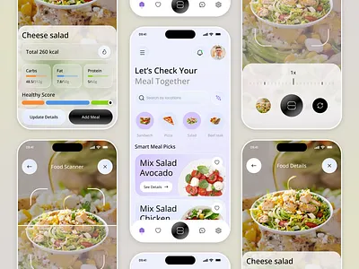 AI Food Scanner Mobile App UI/UX Design ai ai app ai foode app android app design food app food scanner food scanner app health app ios mobile app nutrition product design uiux uiux design