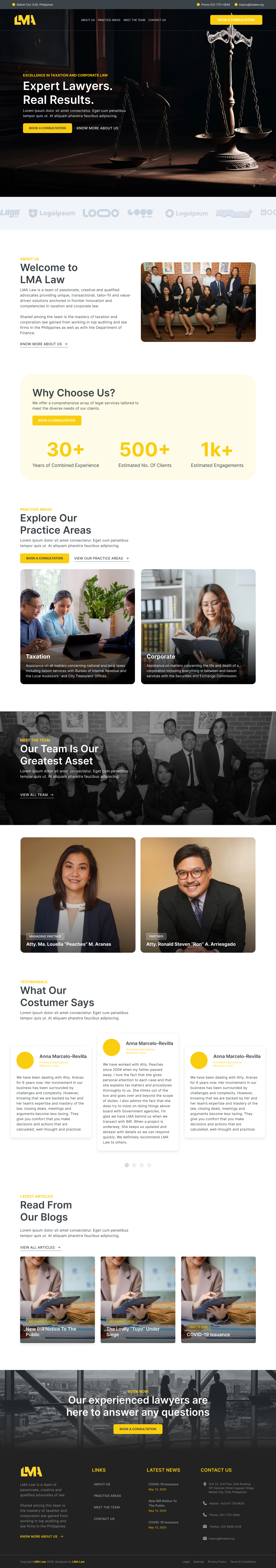 LMA Law - Expert Lawyers, Approachable Design