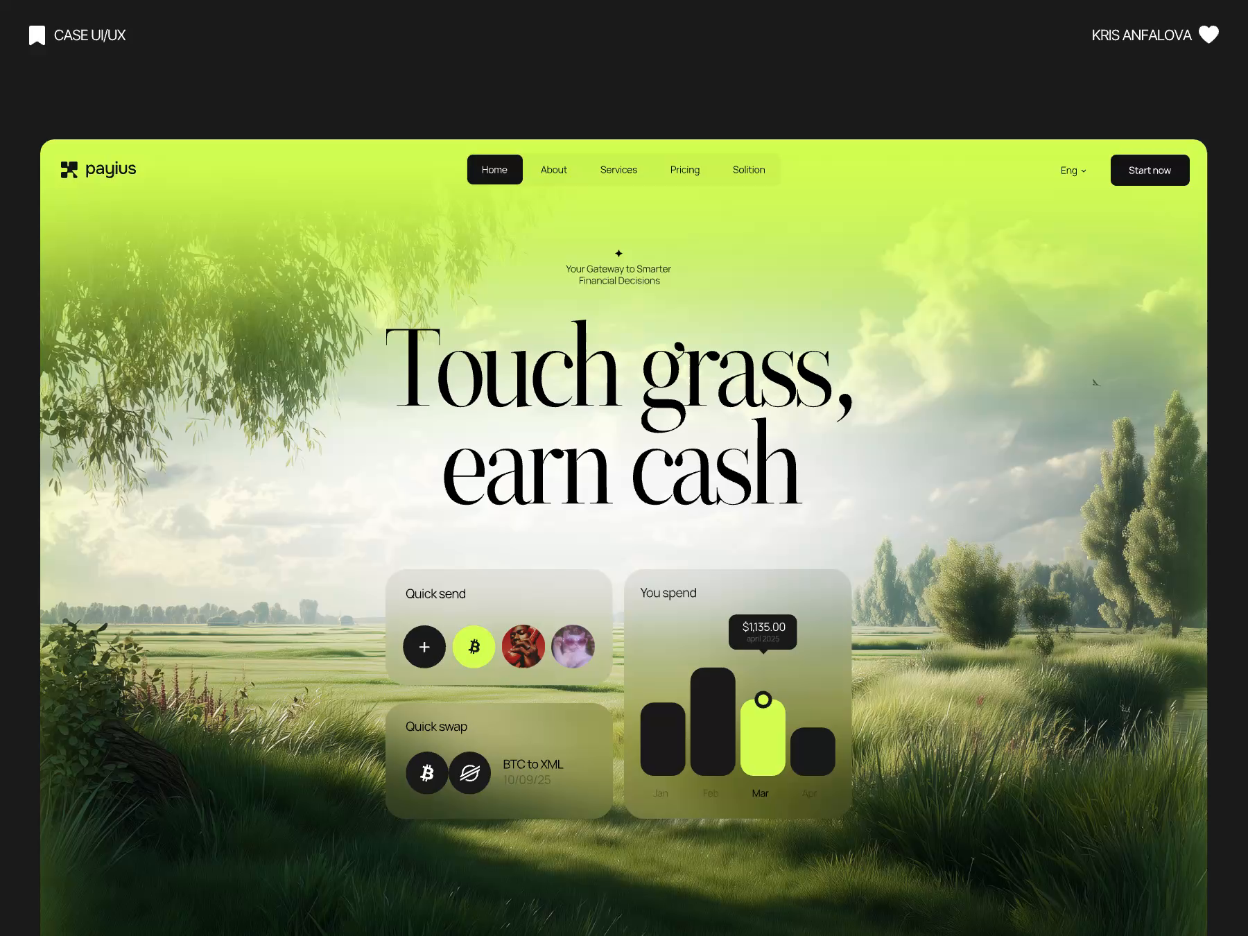 Fintech & Crypto Landing Page Design