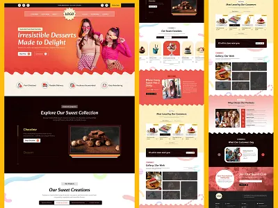Sweet Treats & Bold Beats | Dessert Shop Landing Page dessertshop ui ux webdesign