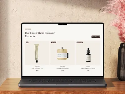 Sseraskin Responsive Design - Skincare E-Commerce Website UI figma figma design figma template homepage landing page ui design ui inspiration ui showcase ui trends uiux ux design web design website design