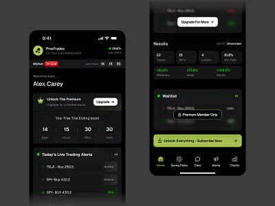 Trading Mobile App UI Design app design dark app dark mode ui dark ui design digital product finance app fintech design fintech ui mobile app dark mode mobile app design mobile application design mobile ui modern ui saas app stock market app trading app trading ui ui design ui ux design ux design