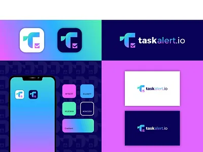 TaskAlert.io | Brand Identity & App Design System appdesign bra branding digitalidentity logo logodesign productivity saas taskalert vector