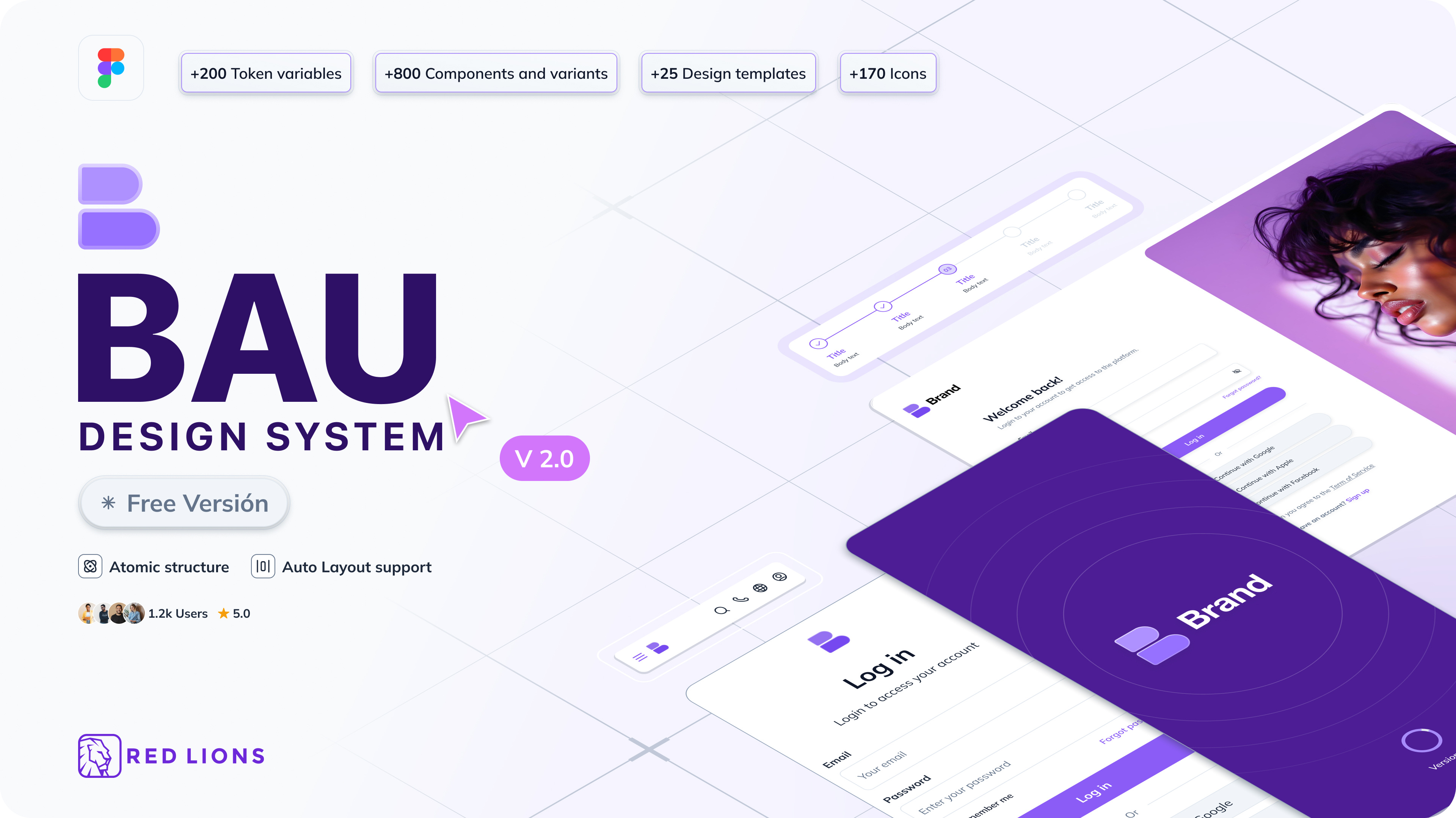 BAU 2.0 | Free Design System + Tokens + Autolayout + Tailwind auto layout brand system components library design design system design tokens figma figma components saas design style guide tokens ui ui components ui kit ux web design