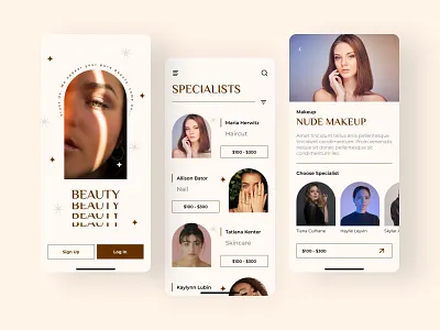 Salon Booking App app design appointment beauty beauty app booking booking app gradients interface makeup salon salon booking app service provider ui ui design uiux