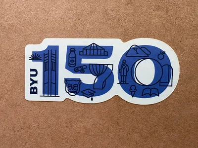 BYU 150 Sticker 150 byu sticker