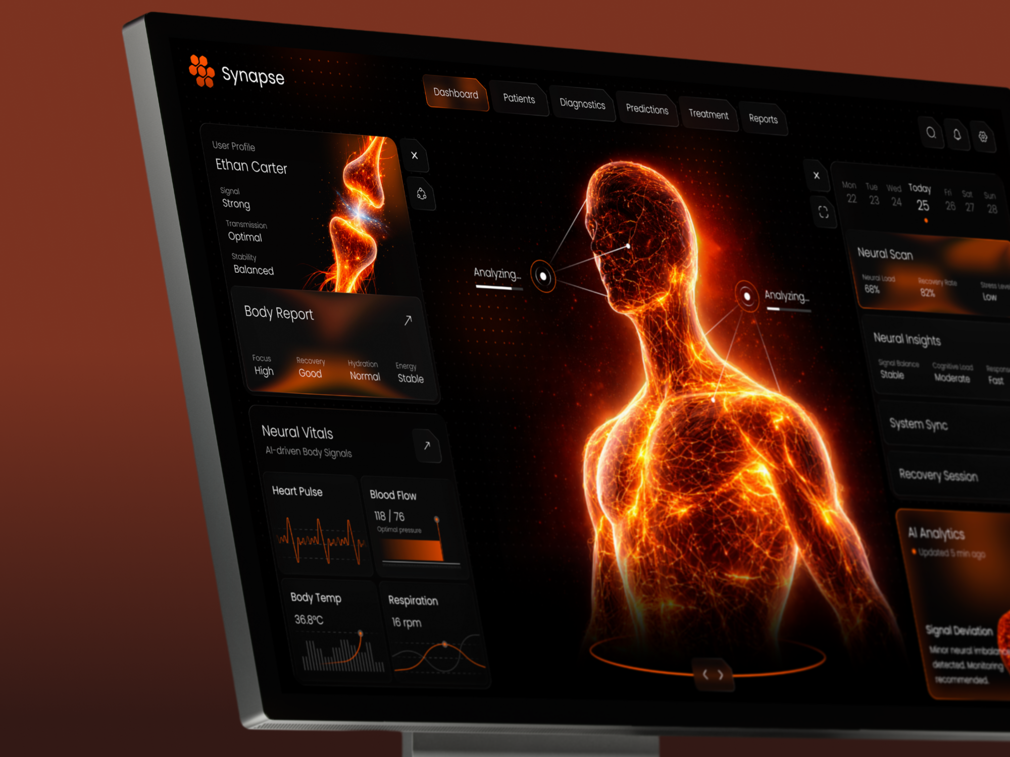 Synapse | AI-Powered Medical Diagnostics & Neural Mapping SaaS analytics dashboard application b2b saas application digital health app digital health uiux health app health application health tech app health tech uiux health uiux healthcare app healthcare application healthcare uiux medical app medical application medical uiux medicine uiux medtech uiux