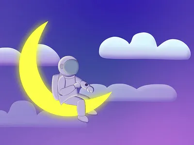 Lunar Mission 2d after effects animation illustration motion graphics