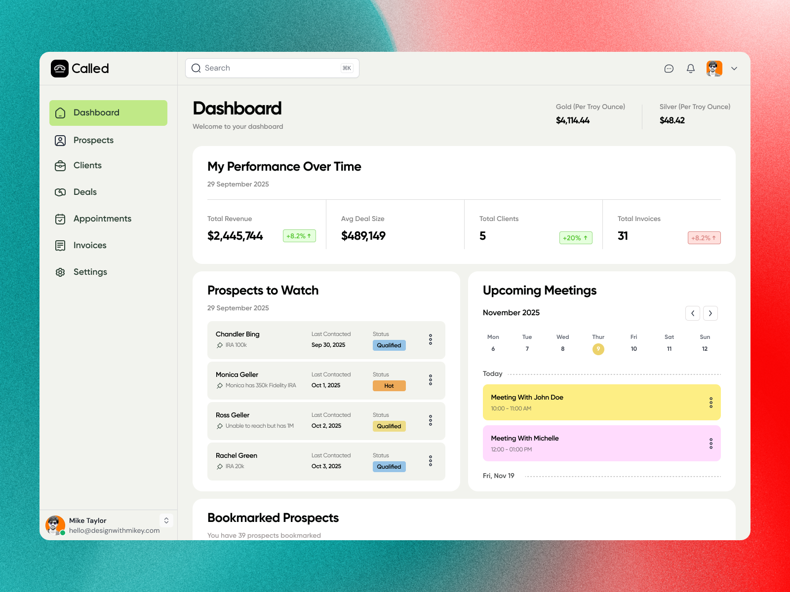 CRM SaaS Dashboard Call Center — Sales Pipeline & Analytics UI