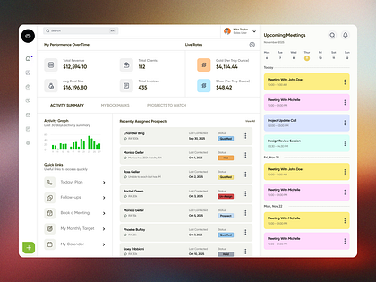 Sales Operations Dashboard — SaaS Web App Design
