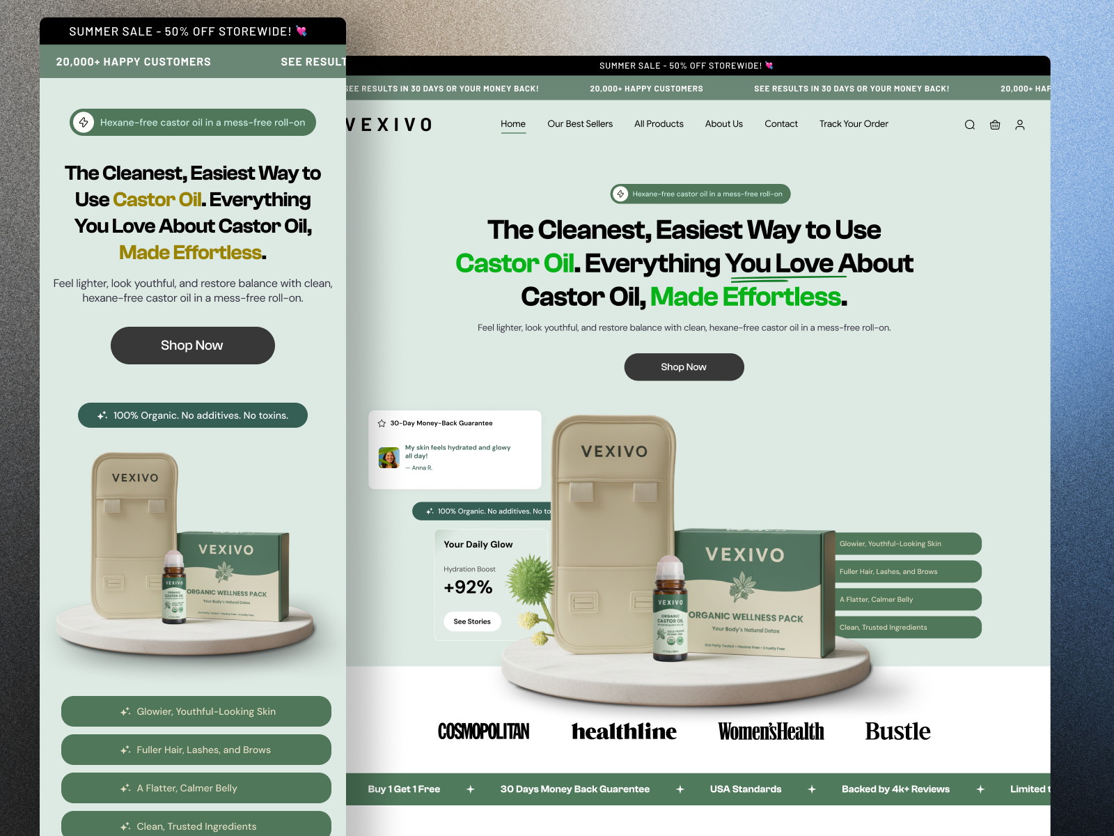 eCommerce Wellness Brand — High-Converting Landing Page
