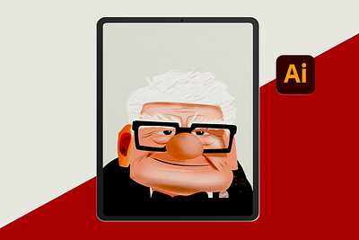 Created an up-lifting character from Disney Pixar's UP! adobe adobe illustrator art artist branding character character design creativecloud design graphic design illustration illustrator logo typography ui ux vector