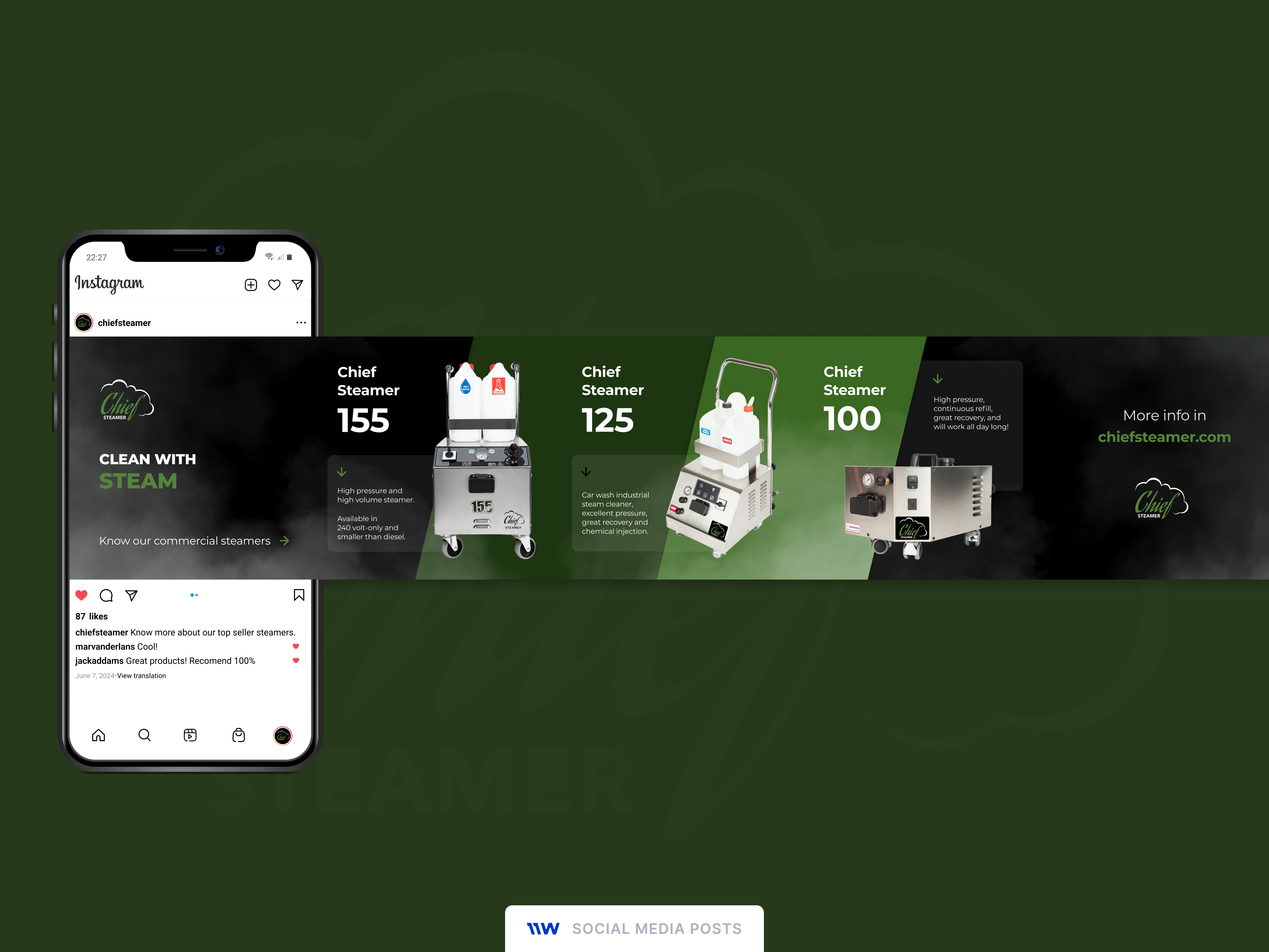 Chief Steamer Social Media Carousel