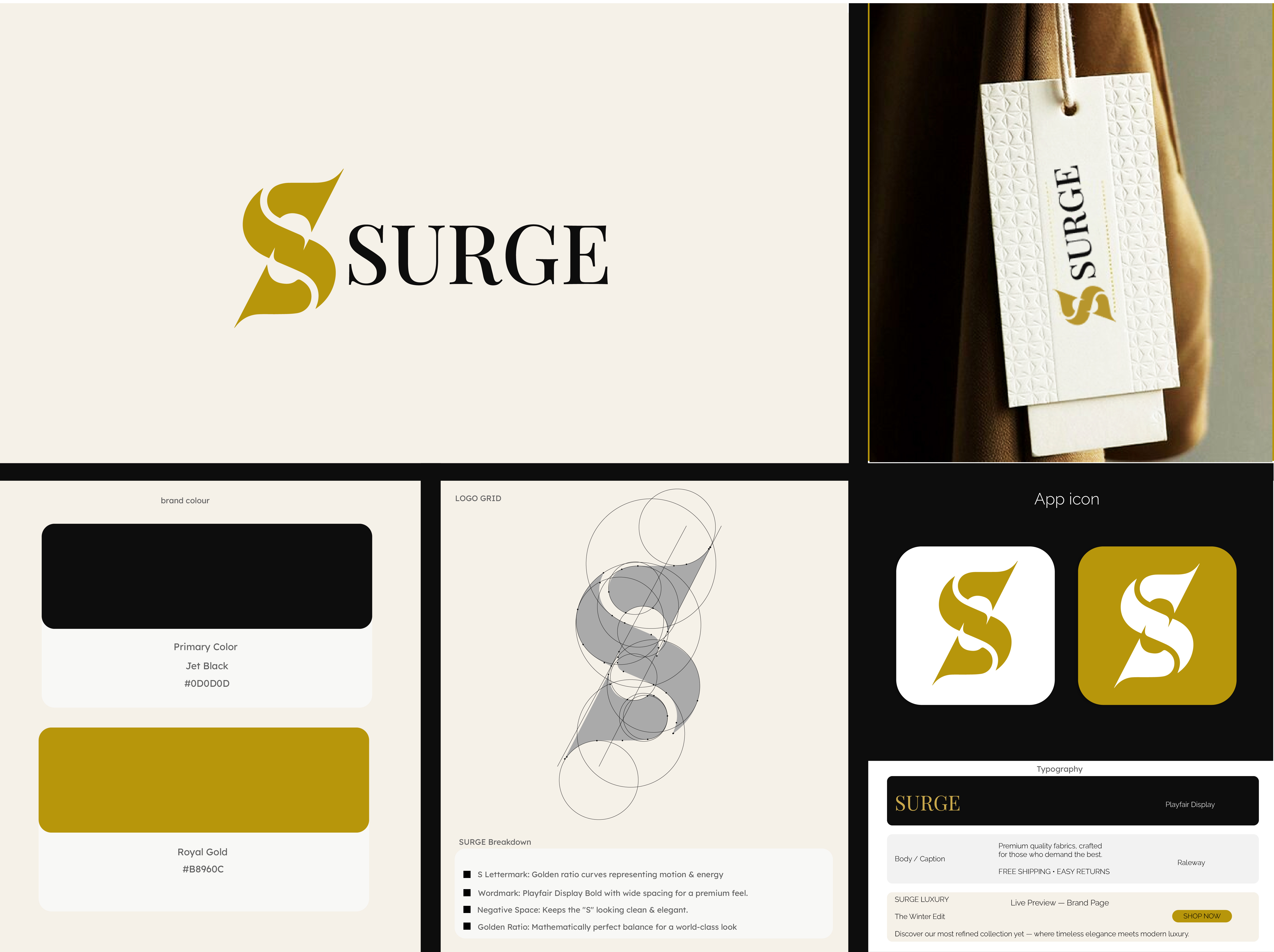 Surge – Modern Luxury Brand Identity Design