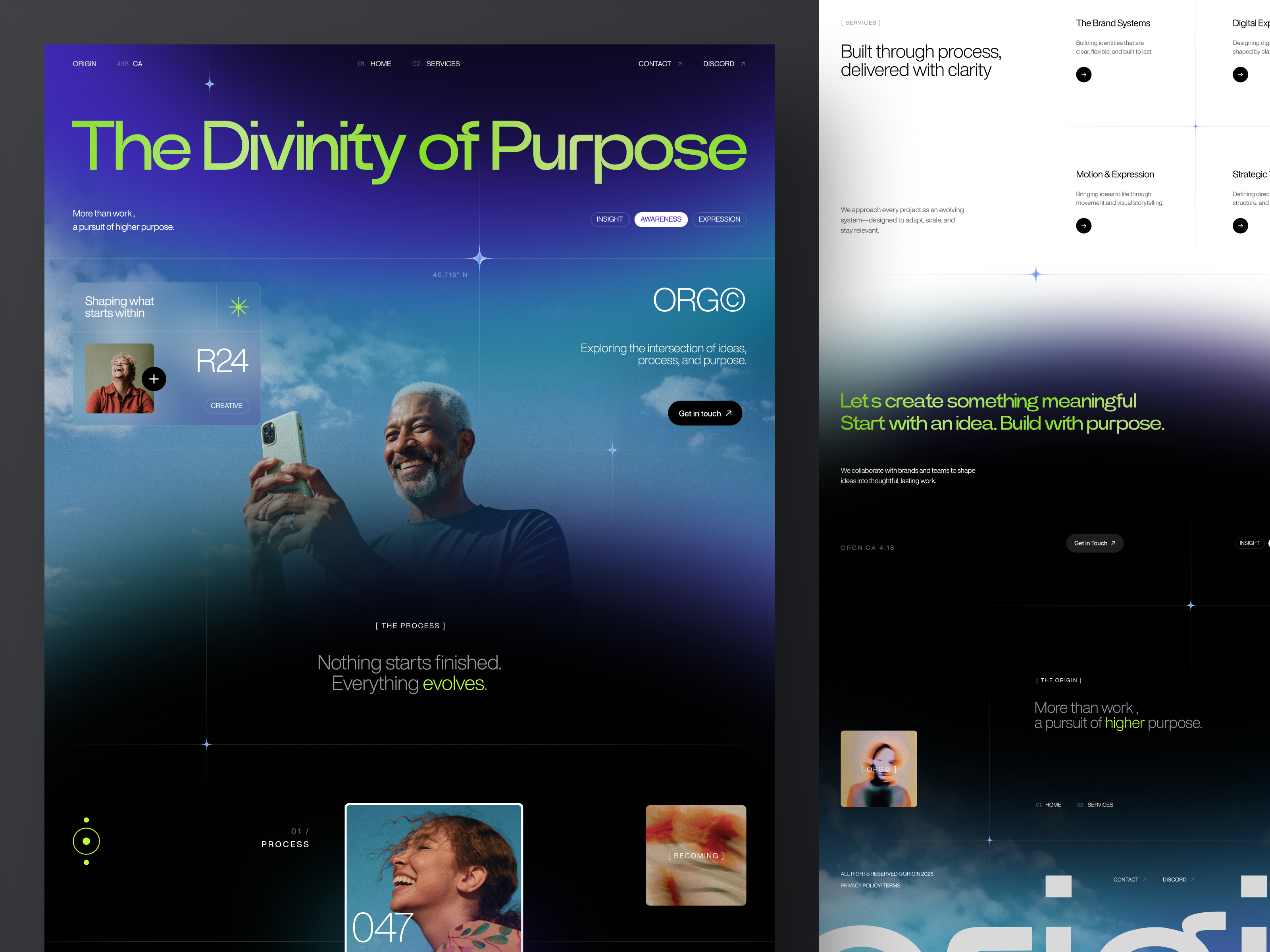 Example of Modern Explorative Website Design