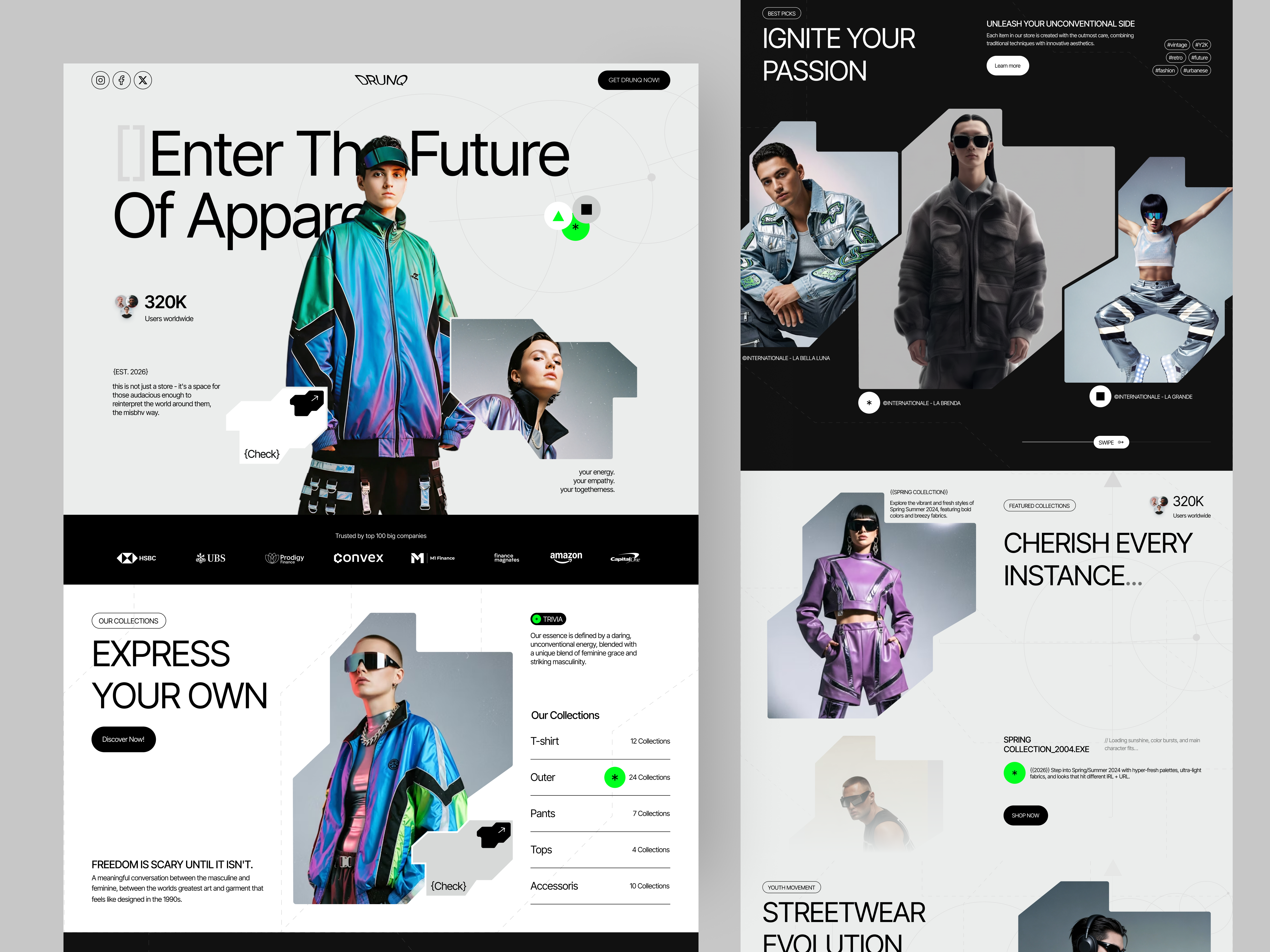DRUNQ — Fashion Website Design