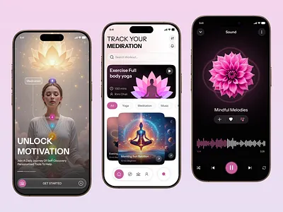 PeaceFlow – Meditation & Mental Wellness App emotion tracker app health app meditation app meditation mindfulness app meditationapp mental health app mental health tracking app mental wellness mind check app mind tracker app mindfulness mindfulness app mobile app mobile app design mood tracker app relaxation web wellness app womenwellness yoga app