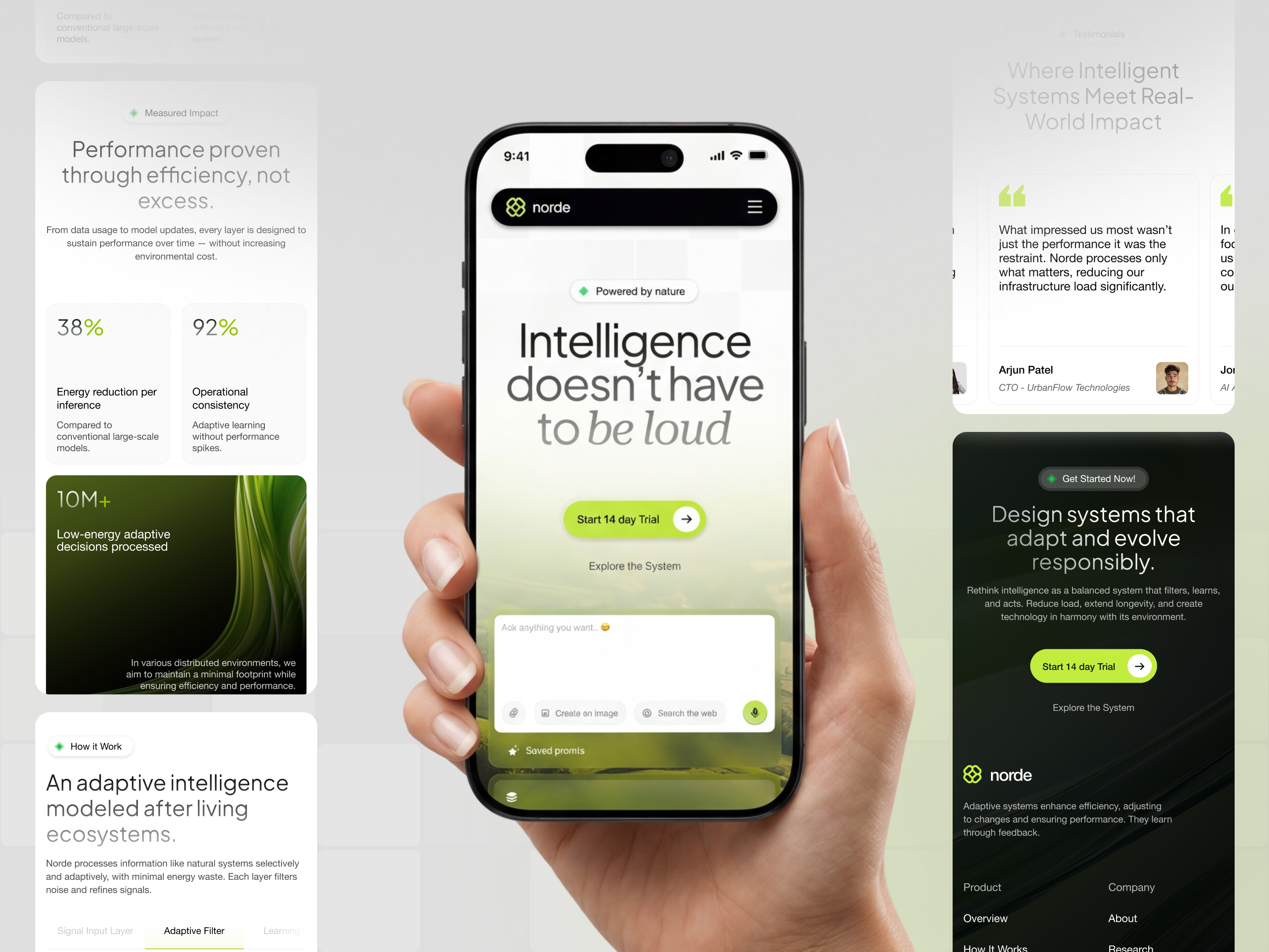 Norde: Sustainability-driven AI - Responsive Page Website