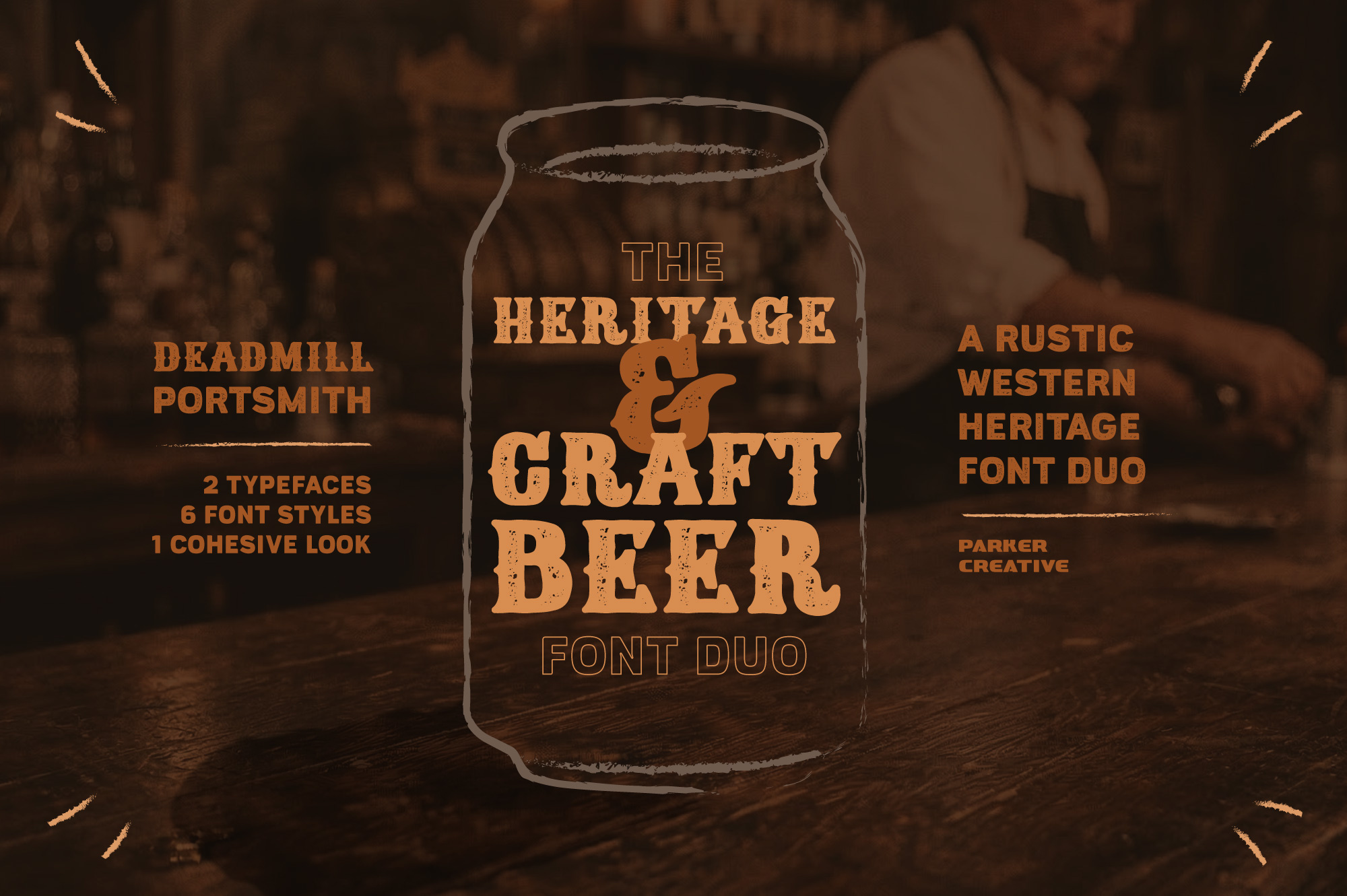 Brand New Rustic Font Duo from Parker Creative
