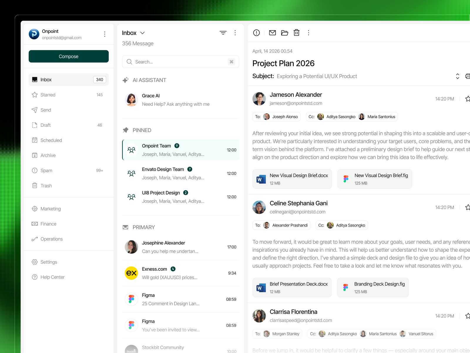 AI Email Service ai branding clarity clean cool dashboard dashboard design design email emal illustration logo ui uiux ux webapp