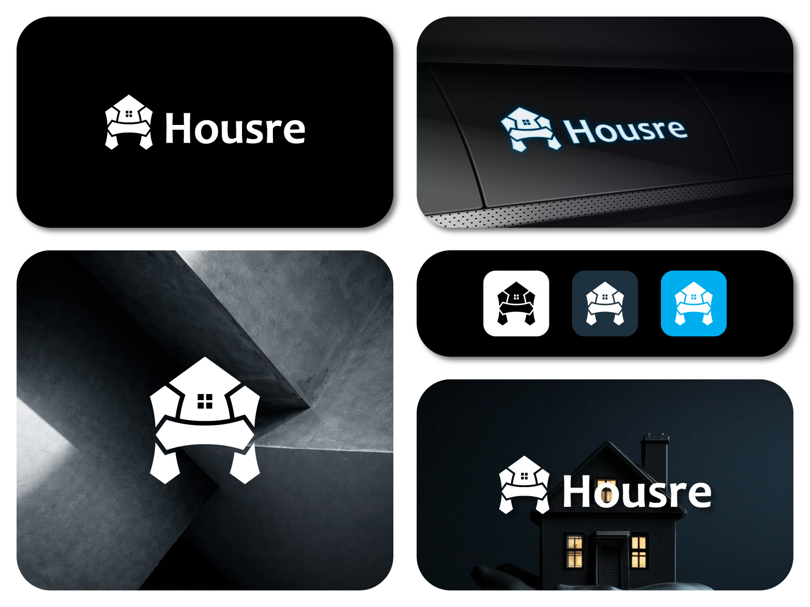 H letter house logo concept