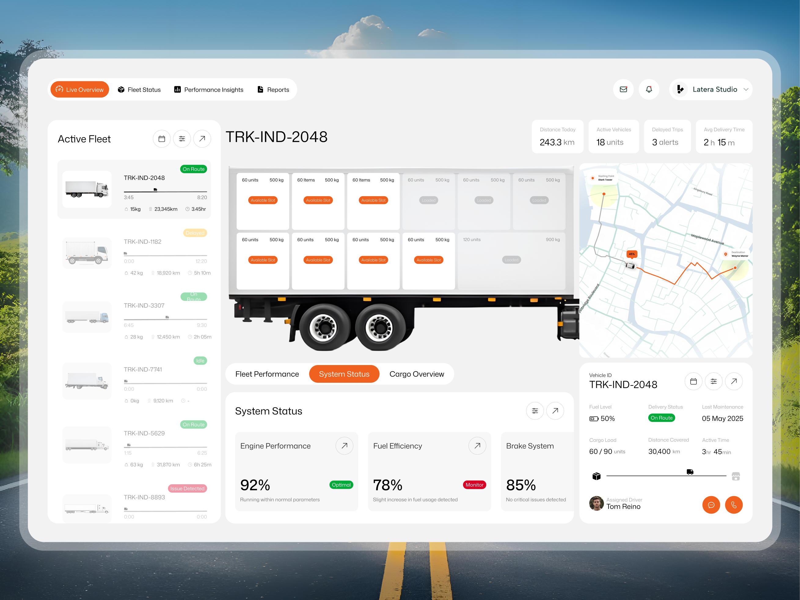 Trackr – Fleet Management Platform SaaS Dashboard UI/UX Design awd clean dashboard dashboard design elegant fleet management logistic dashboard logistic tracker app minimalist modern modern design product design saas saas dashboard saas dashboard design saas design web app design web dashboard design web design website design