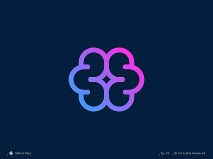 Synaptic logo, brain + spark