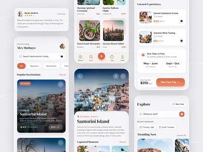 Travel Mobile App UI Design app ui inspiration booking app clean ui hotel booking app minimal ui modern app design modern ui popular popular ui tourism app travel app travel app design travel mobile app travel ui trending ui trip booking ui trip planner app ui design uiux vacation app