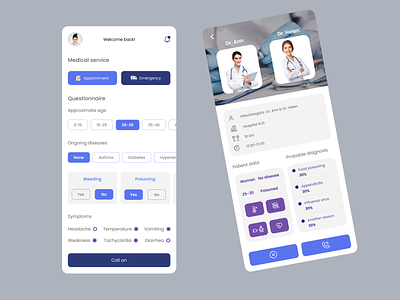 Medical service doctor emergency make an appointment medical service meicine mobile design patient ui ui ux ux