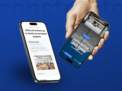 Constructo - Multipurpose Company Landing Page Mobile Responsive aluminium architecture blue building company component construction design system house landing page multipurpose real estate responsive ui design ux design website work
