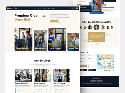 Cleaning Service Website animation cleaning company cleaning service company website design graphic design interaction interface motion design scroll animation scrolling ui user experience user interface ux web web design website design