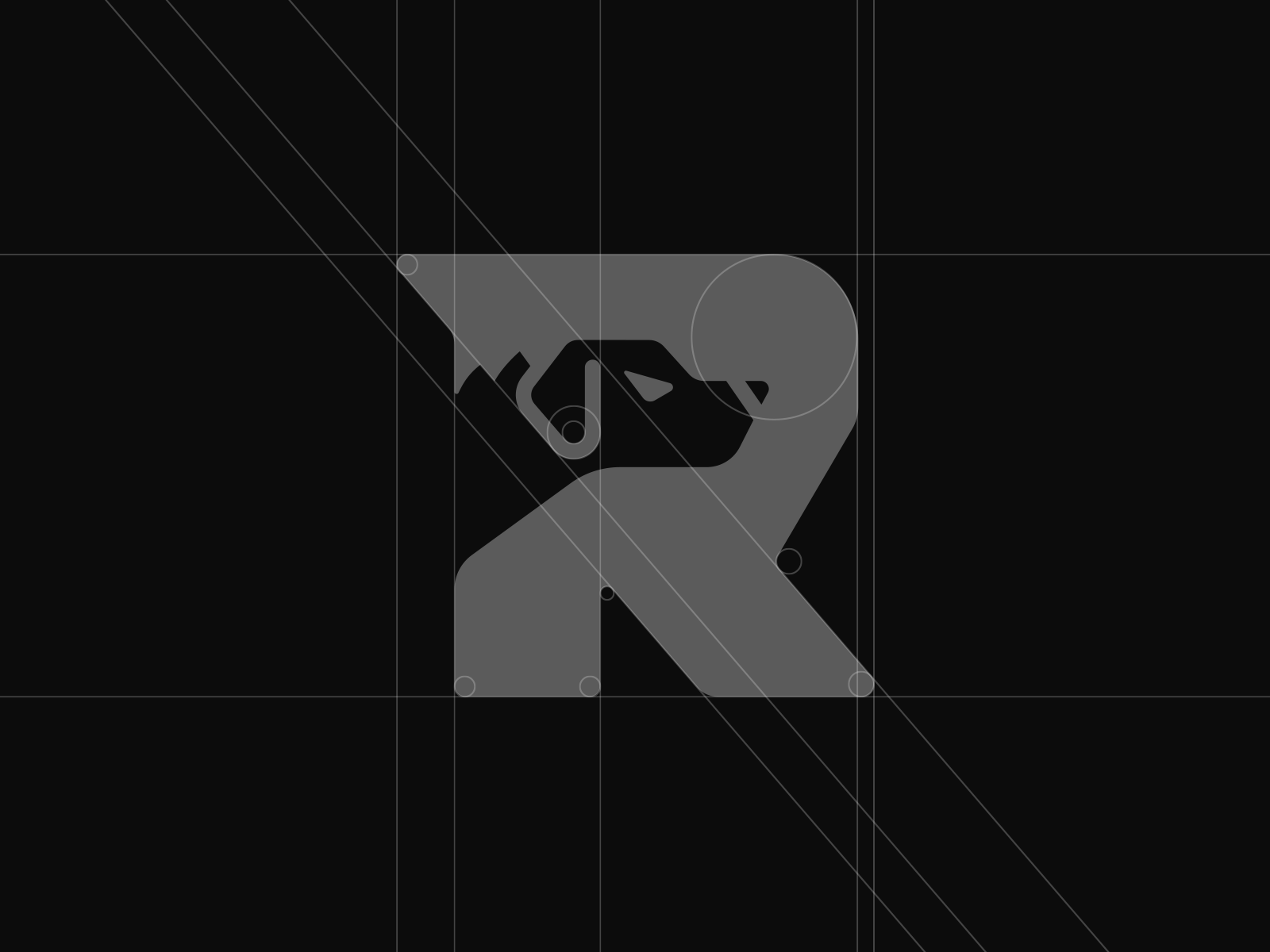 Logo construction brand brand design brand designer branddesign branding branding designer dog dog logo logo logo design logo designer logodesign logodesigner logotype negative space negative space logo r r logo startup startup logo