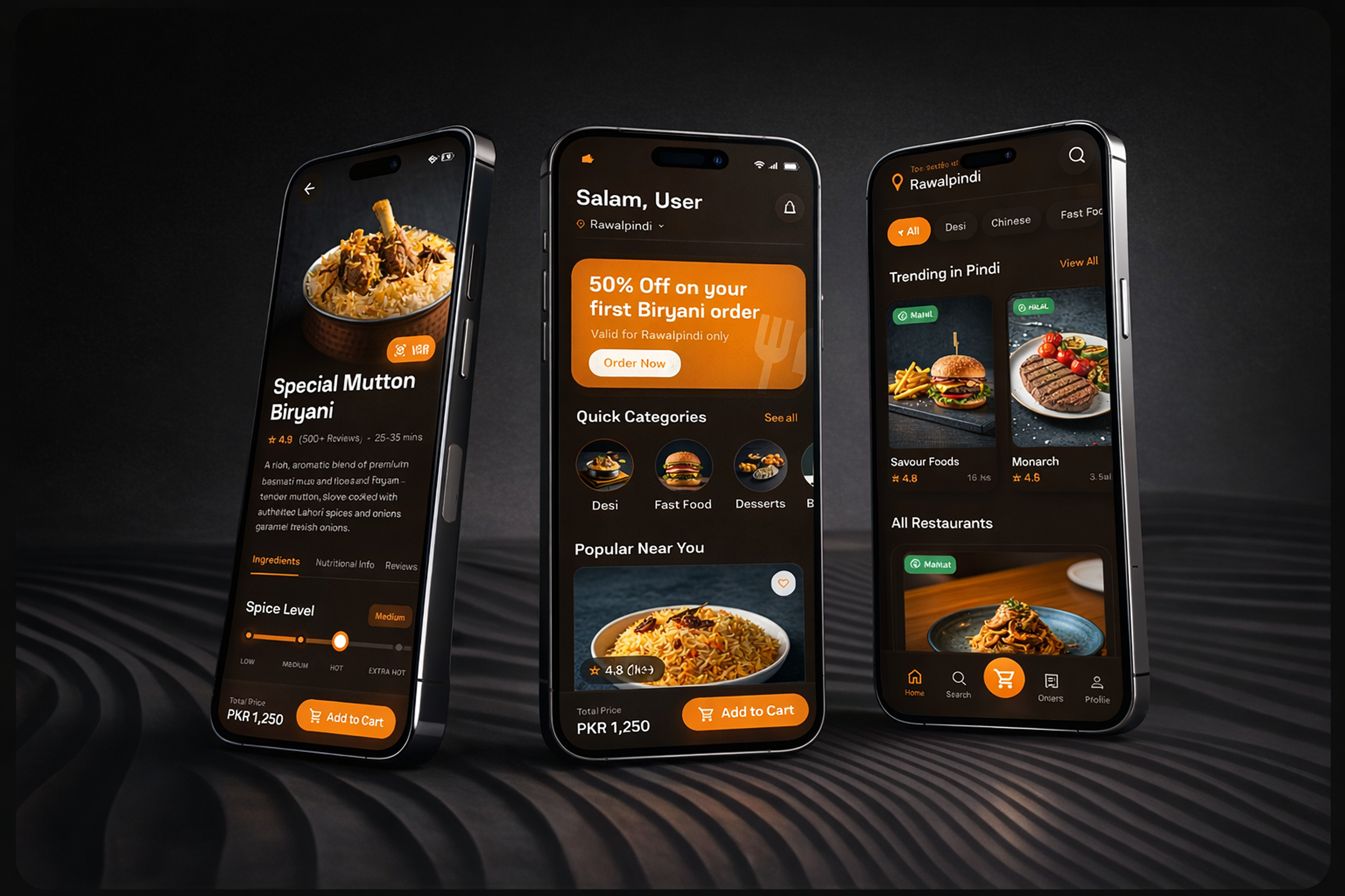 Premium Food Delivery Mobile App UI/UX Design