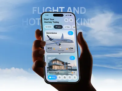 Flight & Hotel Booking Mobile App UI – Travel App Design app design booking app clean ui flight booking hotel booking interface design ios app mobile app mobile ui modern ui product design travel app travel booking ui design ux design