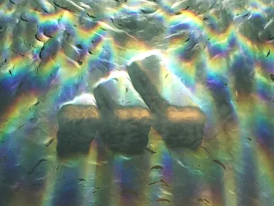 Caustics 3d 3danimation 3dgraphic 3dmotion animation c4d caustic clean colorful dribbble fun graphic logo logo animation love motion graphics render water