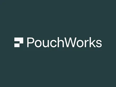 PouchWorks Logo and Visual Identity Design abstract p logo b2b logo bold p logo brand guidelines branding corporate logo geometric logo industrial design letter p logo logo design minimalist minimalist logo modern logo p logo pw logo sign smart logo timeless visual identity design