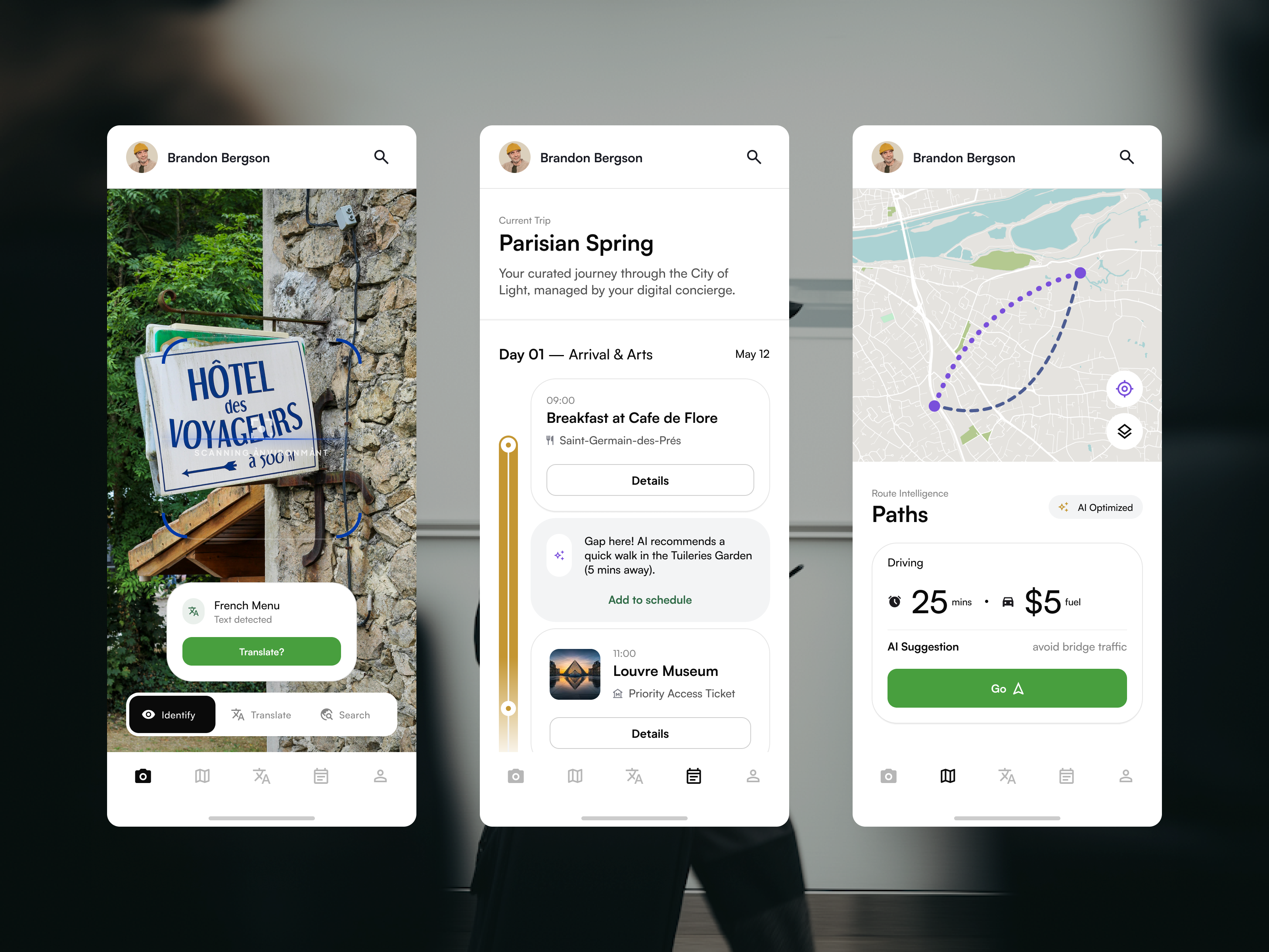 AI-Powered Journey Planner Mobile UI