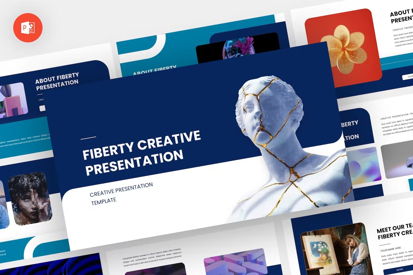Fiberty - Creative Powerpoint Template annual business clean corporate download google slides keynote pitch pitch deck powerpoint powerpoint template pptx presentation presentation template project report slidemaster slides template web