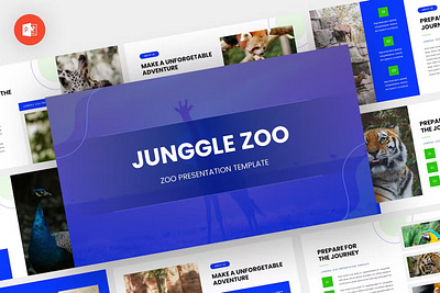 Junggle - Zoo Powerpoint Template annual business clean corporate download google slides keynote pitch pitch deck powerpoint powerpoint template pptx presentation presentation template project report slidemaster slides template web