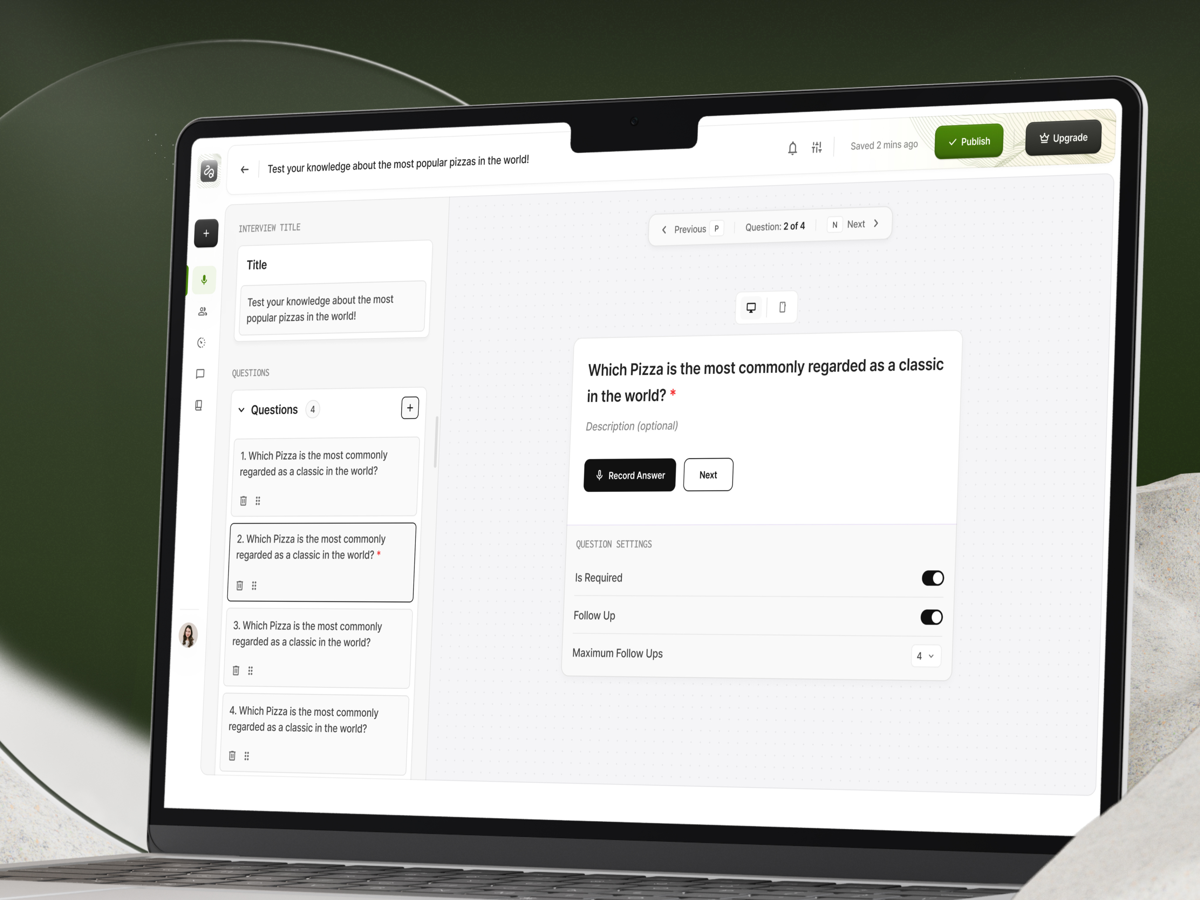 Interview builder dashboard design admin panel dashboard design design system figma form builder interaction design interface design interview platform minimal design product design quiz builder responsive design saas design startup design ui design ui ux ux design web app web design workflow design