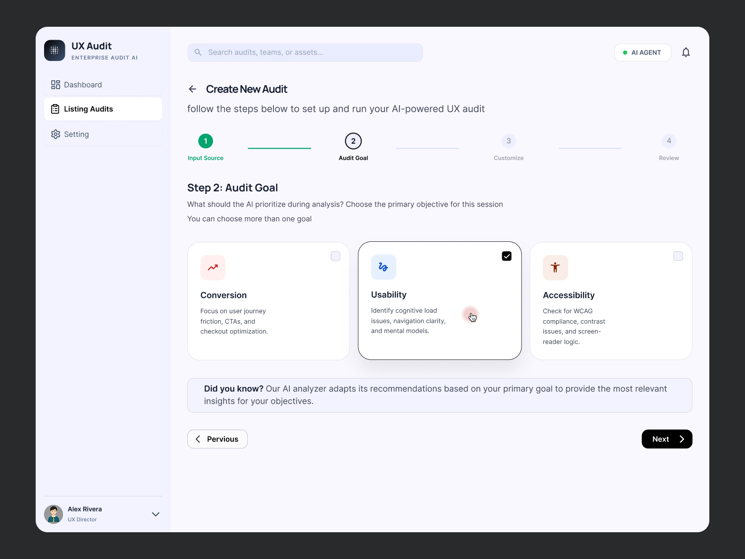 Define your audit goals
