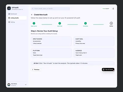 Review your audit setup aiux designsystems designthinking dribbbledesign interactiondesign productdesign productstrategy saasdesign ui uidesign userexperience uxaudit uxdesign workflowdesign