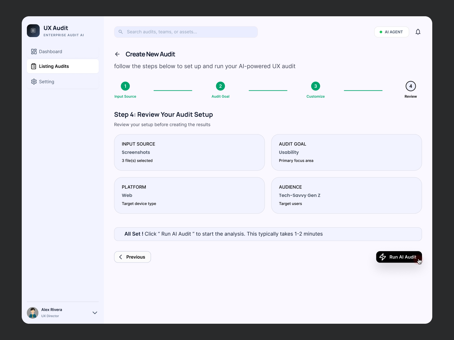 Review your audit setup