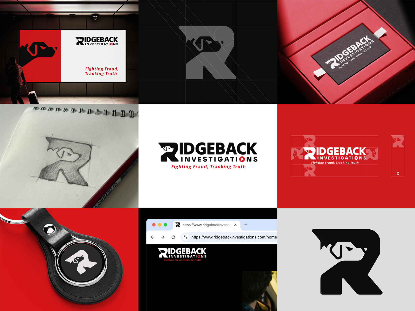 Ridgeback Investigations. Visual identity
