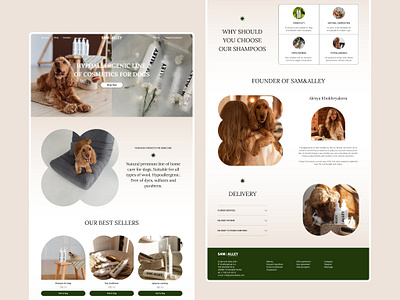 Main page pet shop e-commerce design e commerce landing page minimalism petshopdesign ui ux uxui