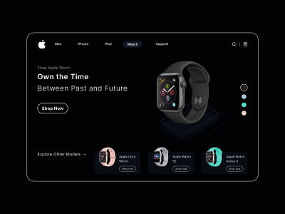 Online Smart Watch Shopping branding landing page ui webdesign