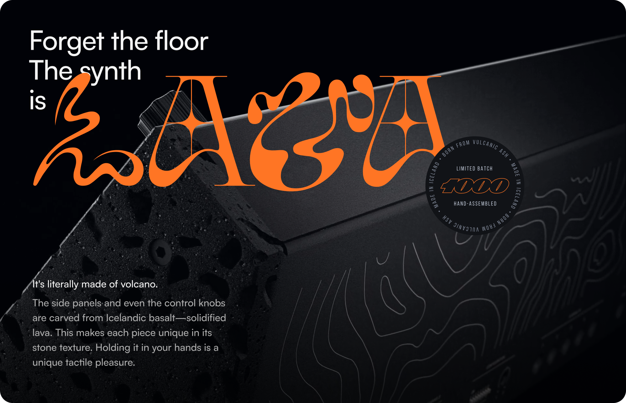 Katla Synthesizer branding dark graphic design synthesizer