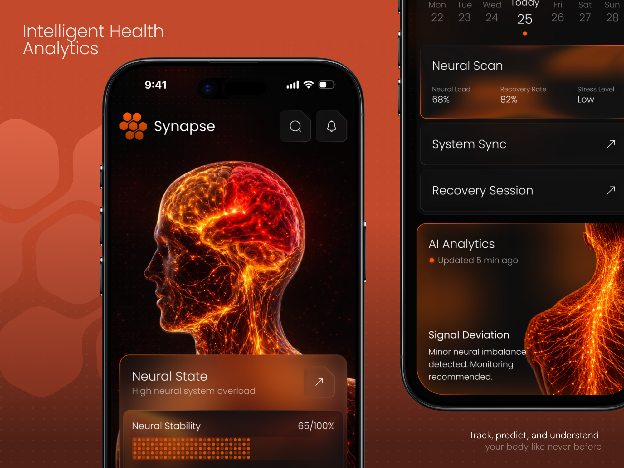 Synapse | Intelligent Health Analytics & Neural Monitoring UI digital health app digital health uiux health app health application health tech app health tech application health tech uiux health uiux healthcare app healthcare application healthcare uiux medical app medical application medical uiux medicine app medicine application medicine uiux medtech app medtech application medtech uiux