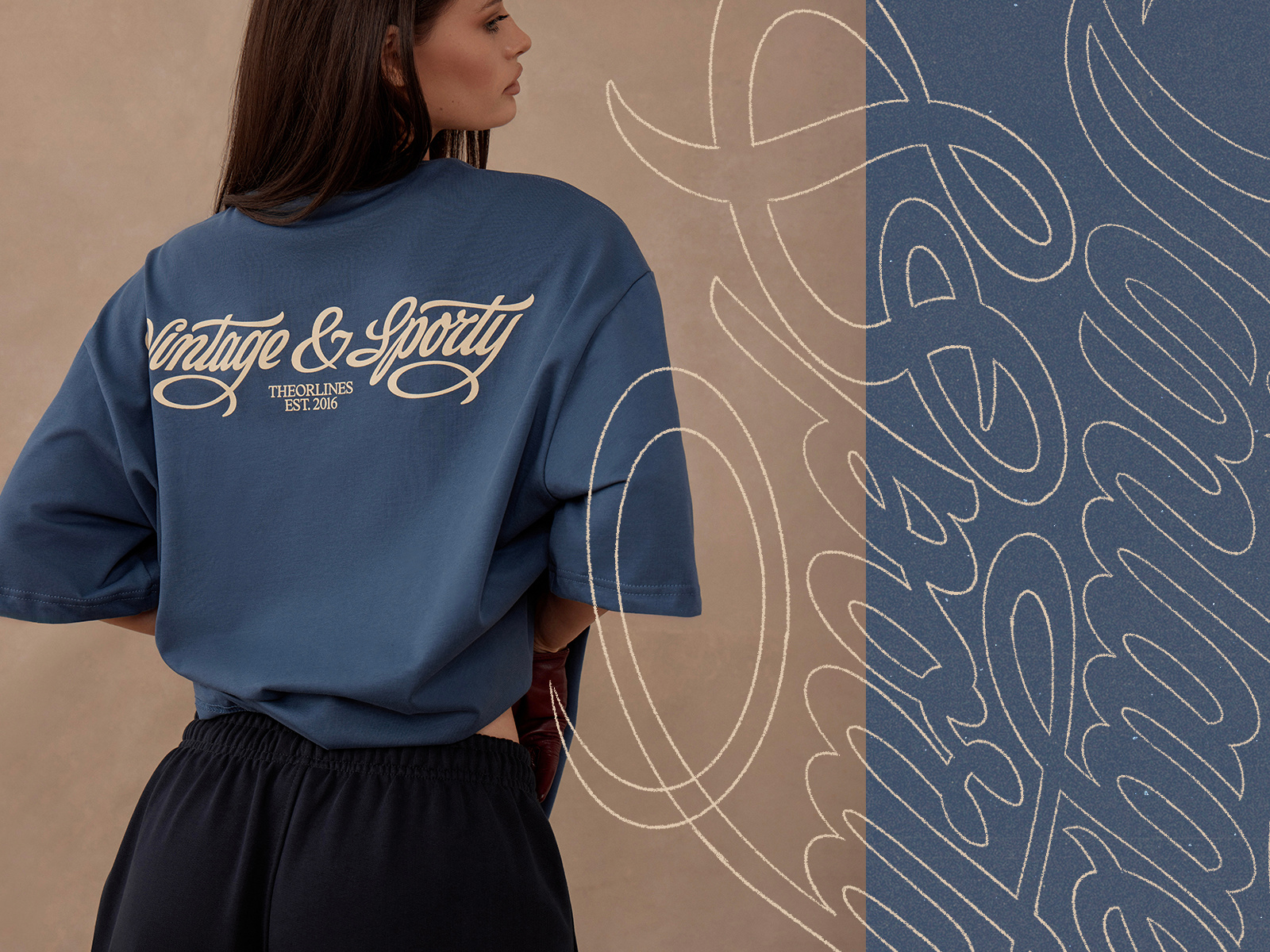Vintage & Sporty – lettering for clothing brand